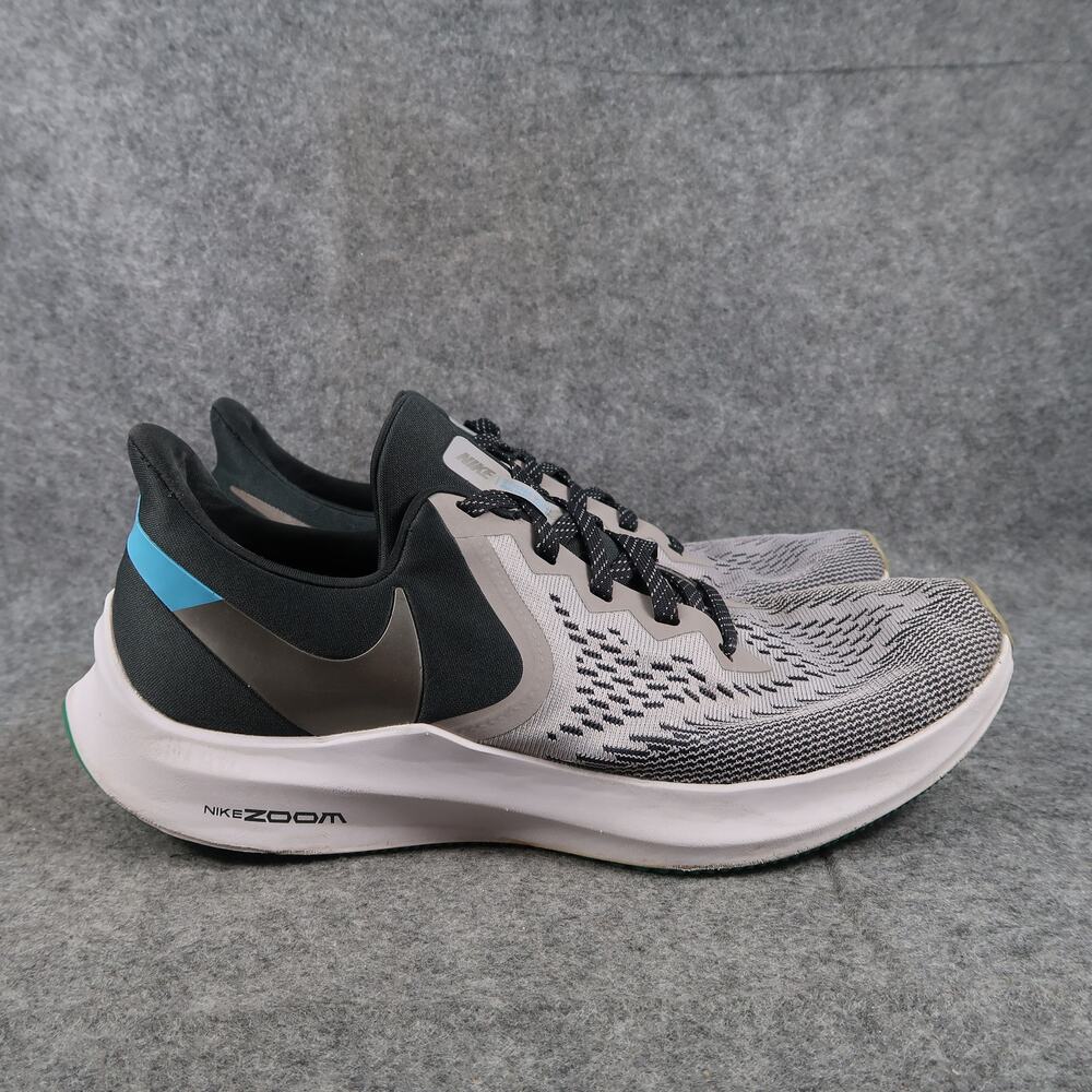 Nike Shoes Mens 9.5 Zoom Winflo Running Sneakers Athletic Trainer Gray Black